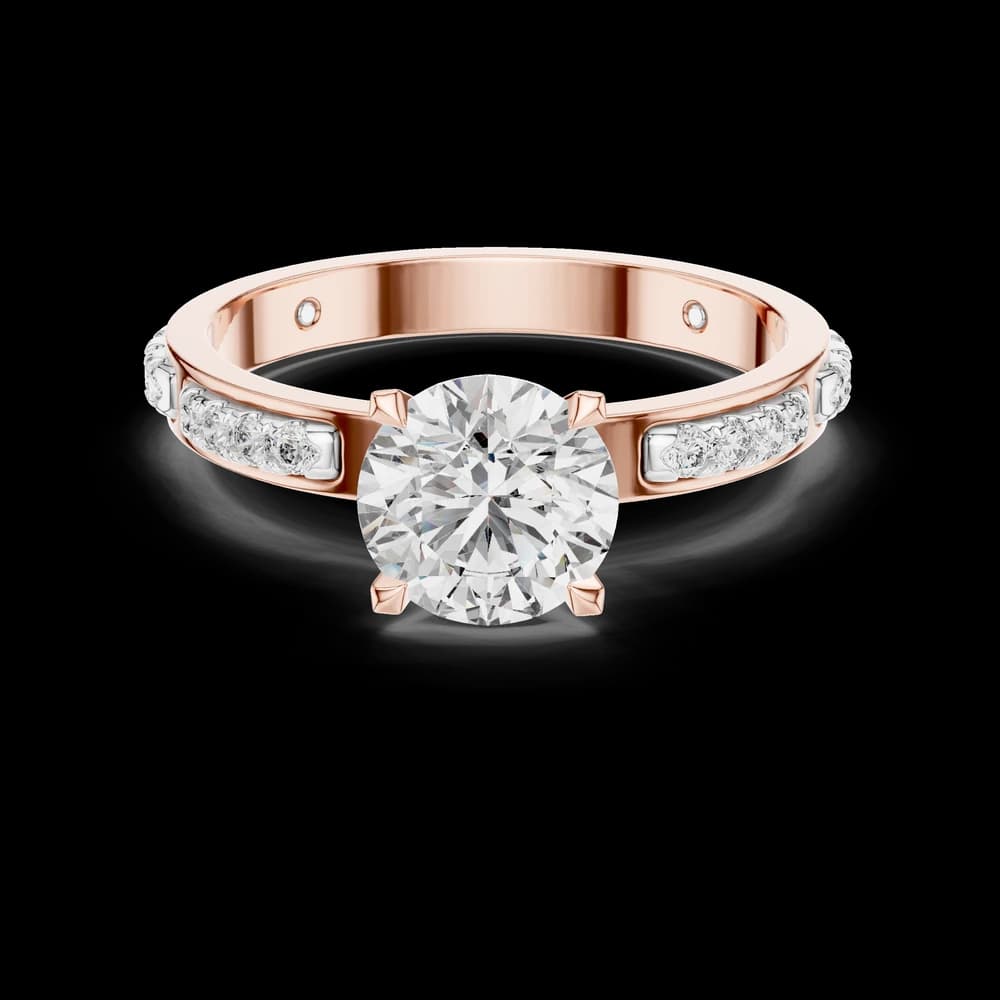 Channel Set Round Lab Grown Diamond Ring - Image 1 Channel Set Round Lab Grown Diamond Ring, view 1 of 4
