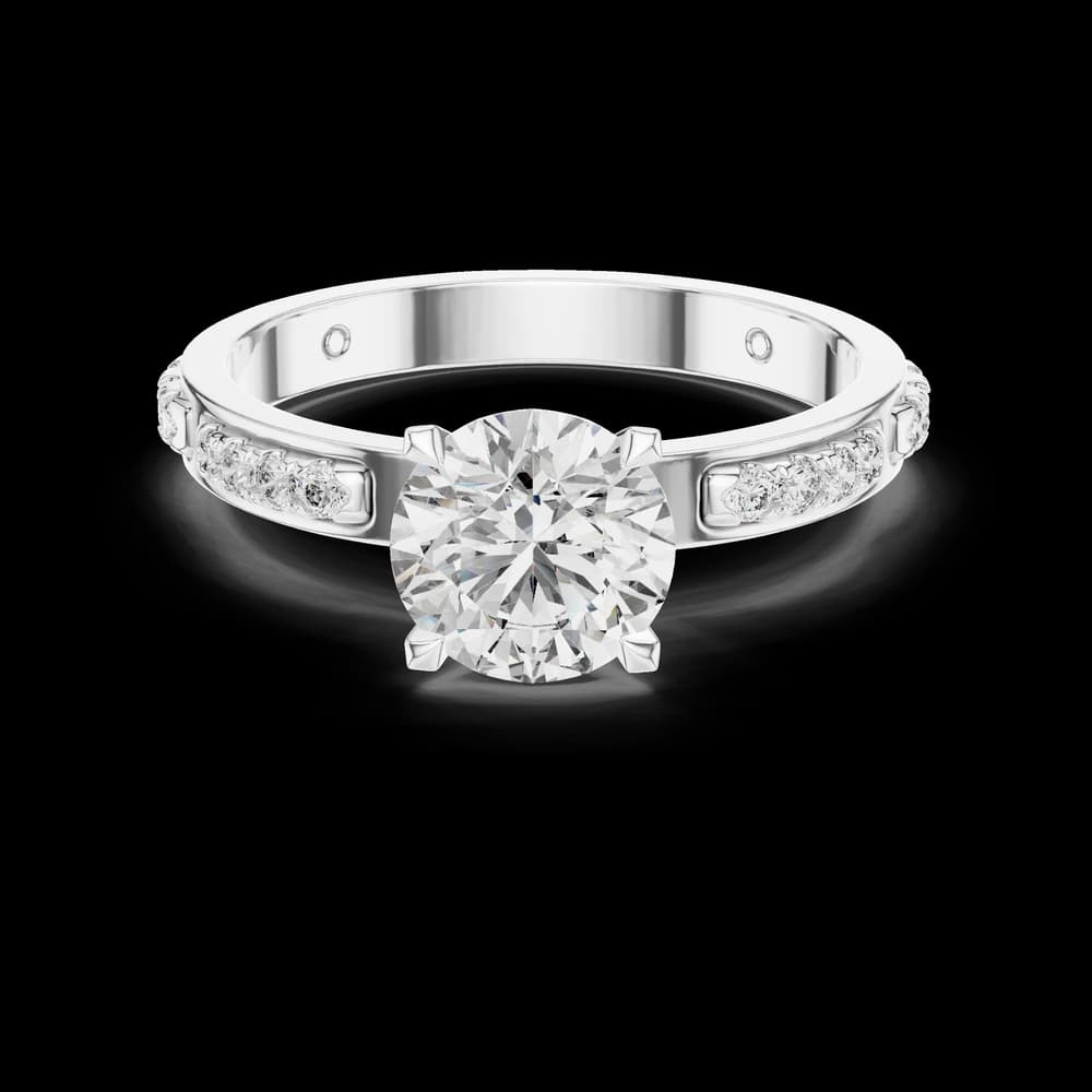 Channel Set Round Lab Grown Diamond Ring - Image 2 Channel Set Round Lab Grown Diamond Ring, view 2 of 4
