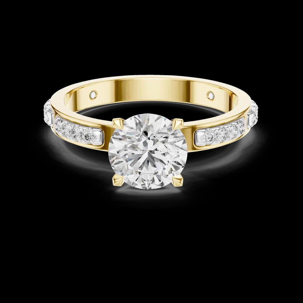 Channel Set Round Lab Grown Diamond Ring - Image 3 Channel Set Round Lab Grown Diamond Ring, view 3 of 4