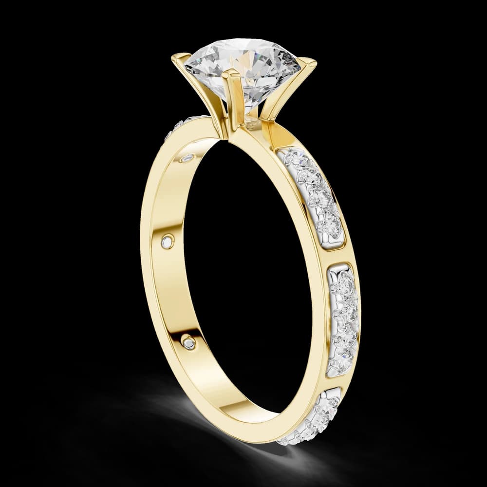 Channel Set Round Lab Grown Diamond Ring - Image 4 Channel Set Round Lab Grown Diamond Ring, view 4 of 4