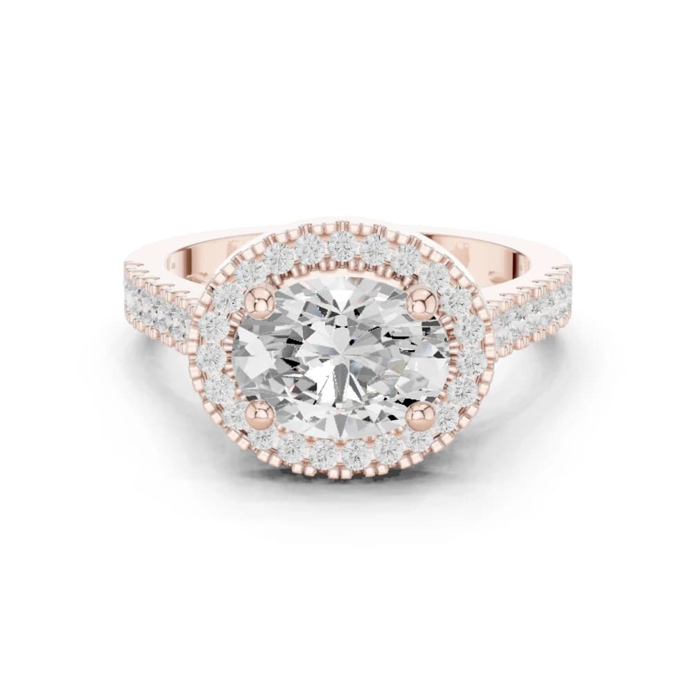 Brook Stream Lab Grown Diamond Scalloped Basket Ring - Image 1 Brook Stream Lab Grown Diamond Scalloped Basket Ring, view 1 of 9