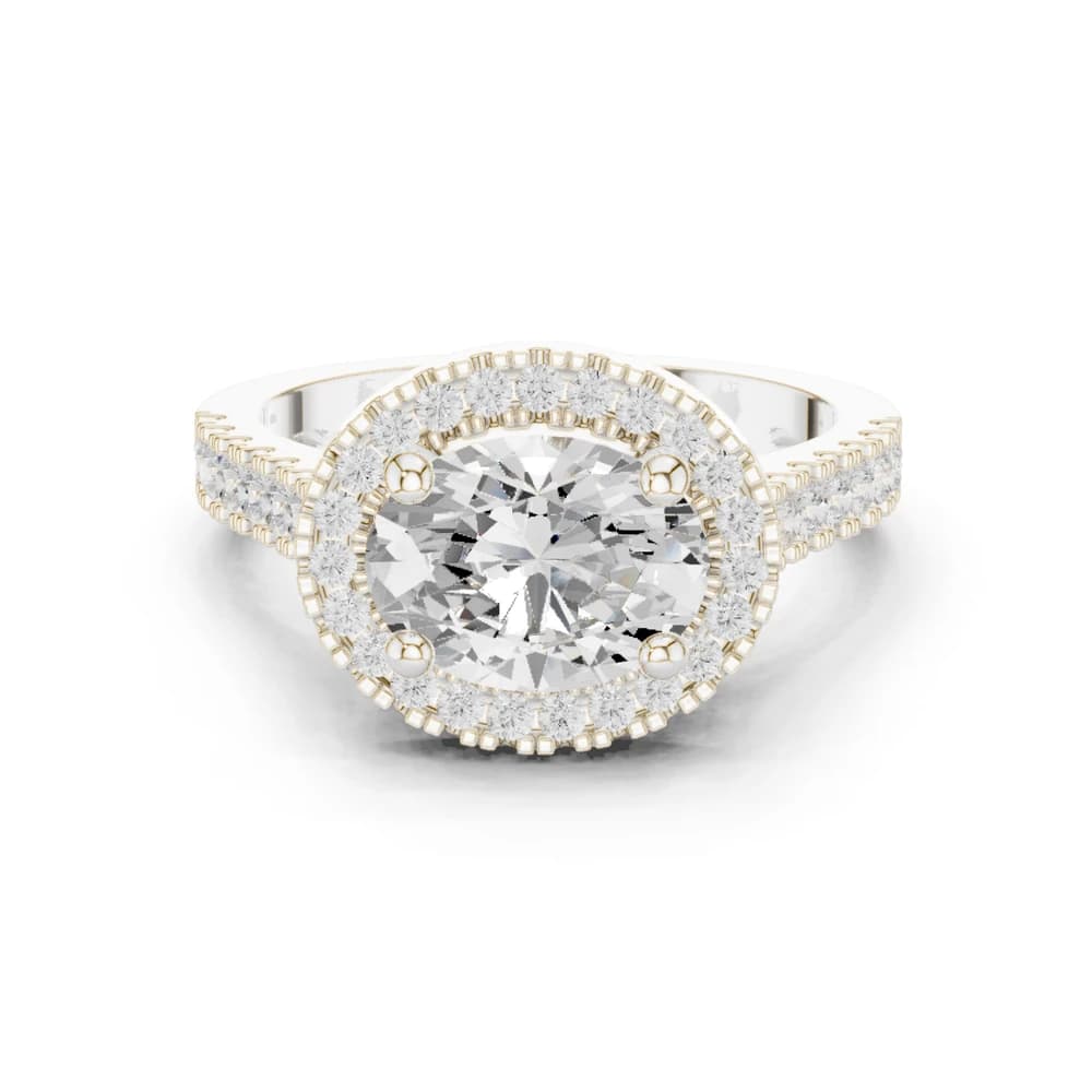Brook Stream Lab Grown Diamond Scalloped Basket Ring - Image 2 Brook Stream Lab Grown Diamond Scalloped Basket Ring, view 2 of 9