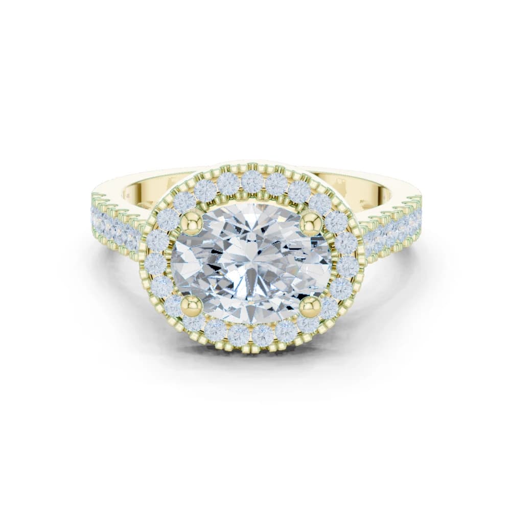 Brook Stream Lab Grown Diamond Scalloped Basket Ring - Image 3 Brook Stream Lab Grown Diamond Scalloped Basket Ring, view 3 of 9