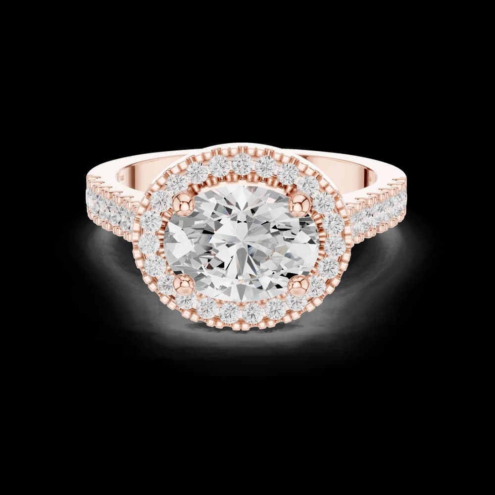 Brook Stream Lab Grown Diamond Scalloped Basket Ring - Image 4 Brook Stream Lab Grown Diamond Scalloped Basket Ring, view 4 of 9