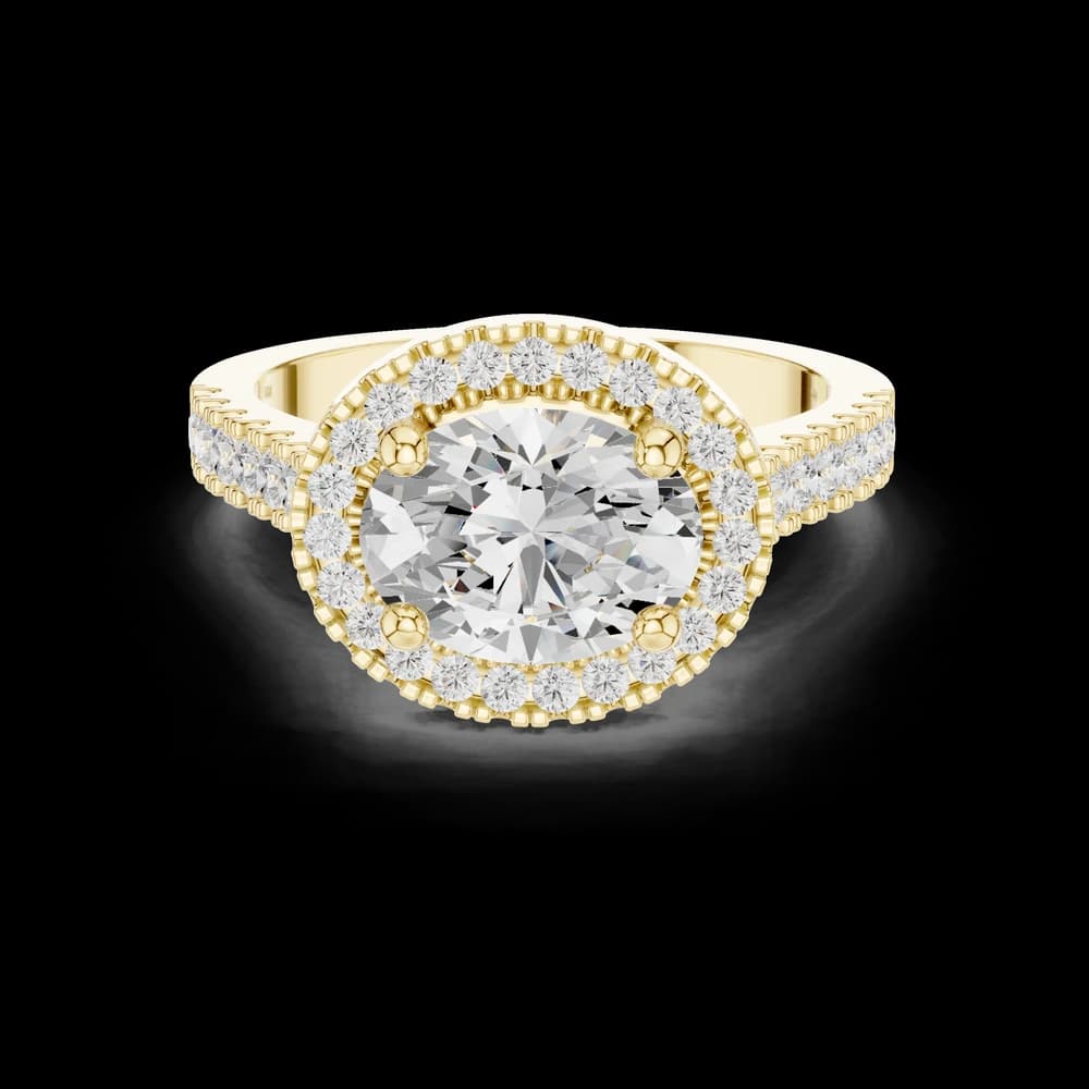 Brook Stream Lab Grown Diamond Scalloped Basket Ring - Image 6 Brook Stream Lab Grown Diamond Scalloped Basket Ring, view 6 of 9