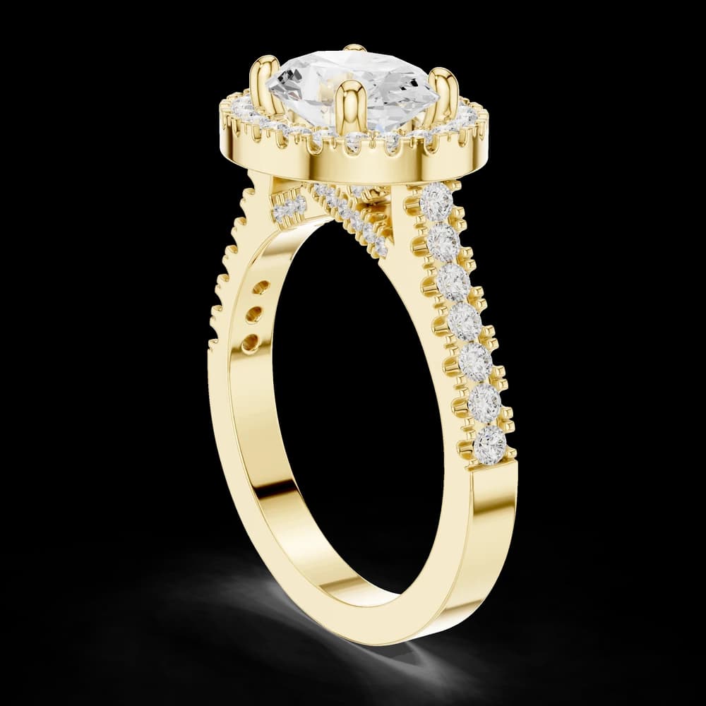 Brook Stream Lab Grown Diamond Scalloped Basket Ring - Image 7 Brook Stream Lab Grown Diamond Scalloped Basket Ring, view 7 of 9