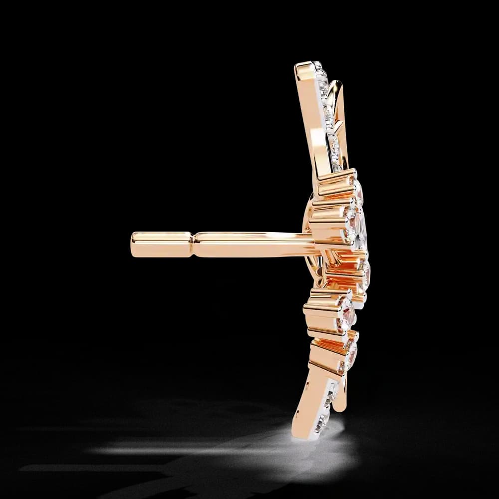 Butterfly Lab Grown Diamond Stud Earrings - Image 4 Butterfly Lab Grown Diamond Stud Earrings, view 4 of 15