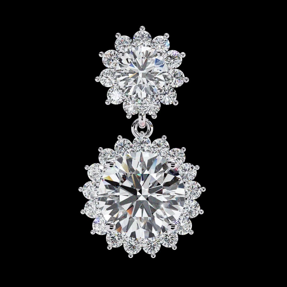 Calla Lab Grown Diamond Solitaire Drop Earrings - Image 3 Calla Lab Grown Diamond Solitaire Drop Earrings, view 3 of 4