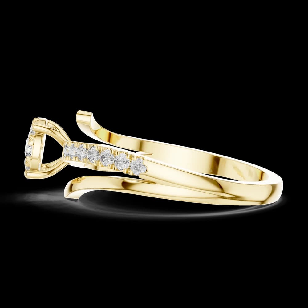 Cluster Setting Open Shank Lab Grown Diamond Ring - Image 6 Cluster Setting Open Shank Lab Grown Diamond Ring, view 6 of 6