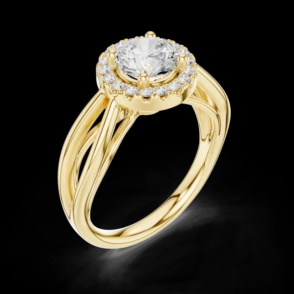 Calypso Criss Cross Pave Lab Grown Diamond Ring - Image 5 Calypso Criss Cross Pave Lab Grown Diamond Ring, view 5 of 6