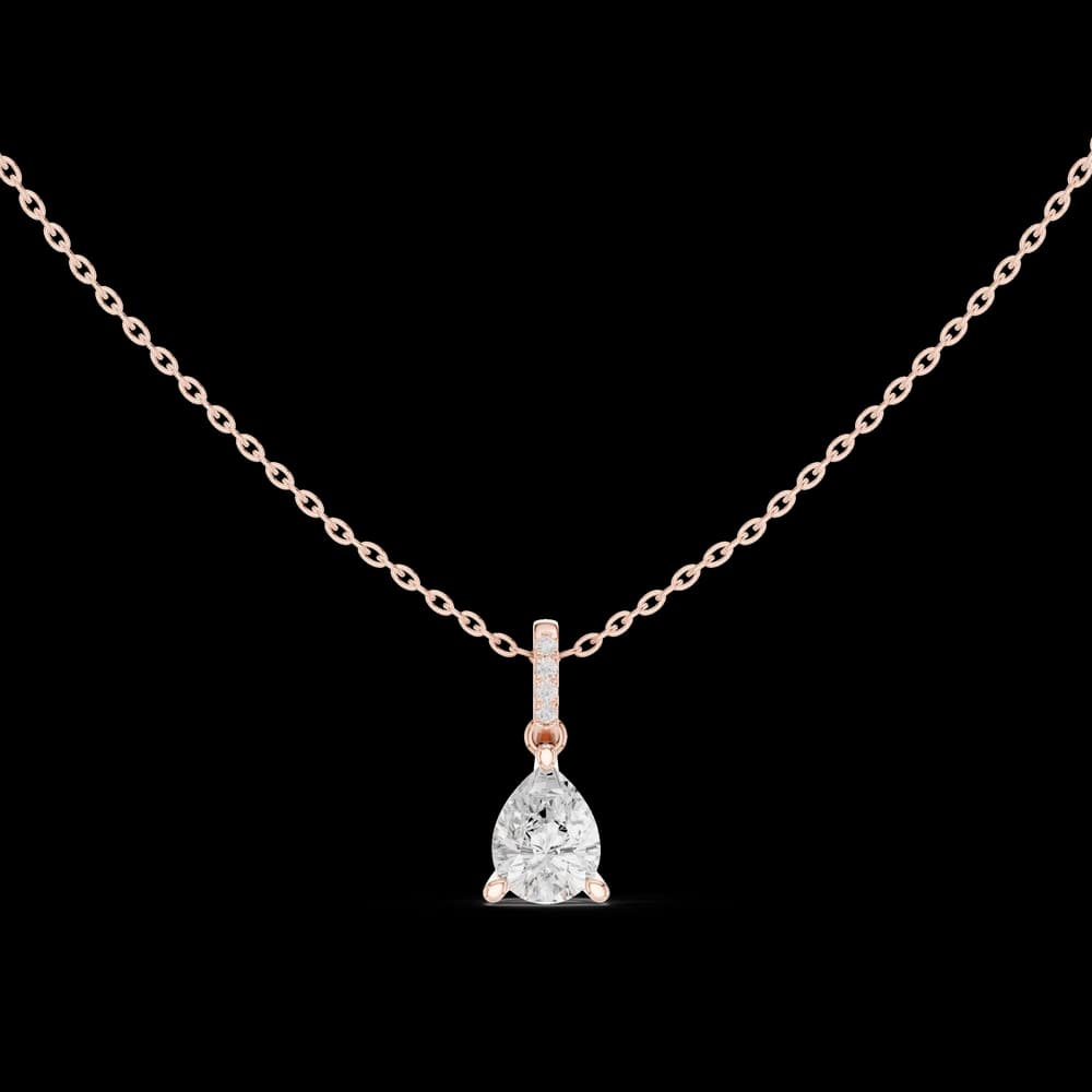 Captivating 1.5 ct Pear & Round Diamond Lab Grown Diamond Pendant - Image 1 Captivating 1.5 ct Pear & Round Diamond Lab Grown Diamond Pendant, view 1 of 5