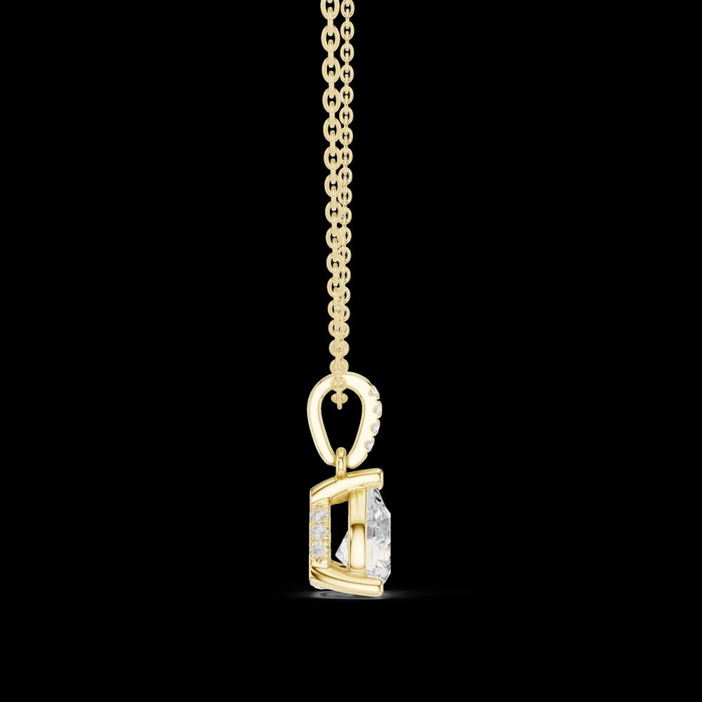 Captivating 1.5 ct Pear & Round Diamond Lab Grown Diamond Pendant - Image 5 Captivating 1.5 ct Pear & Round Diamond Lab Grown Diamond Pendant, view 5 of 5