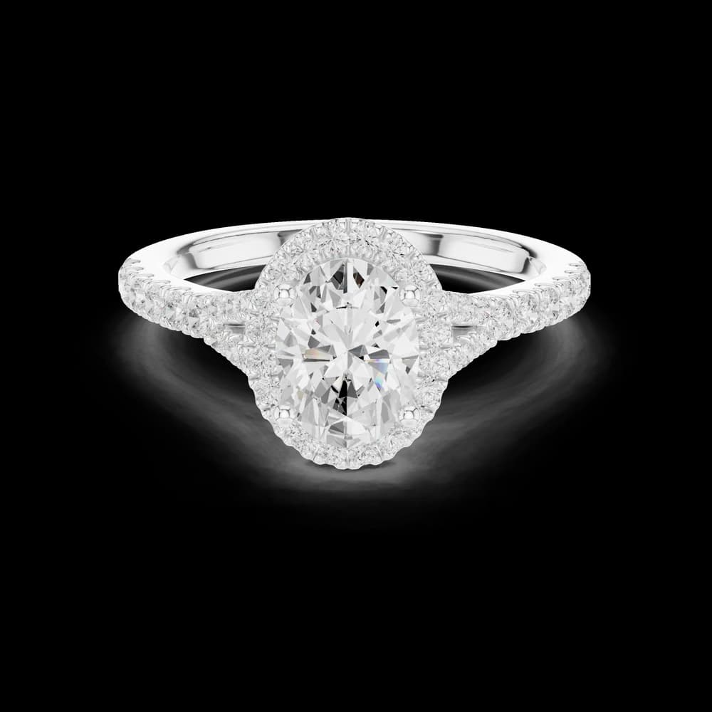 Captivating 1 ct Oval Lab Grown Diamond Ring - Image 3 Captivating 1 ct Oval Lab Grown Diamond Ring, view 3 of 7