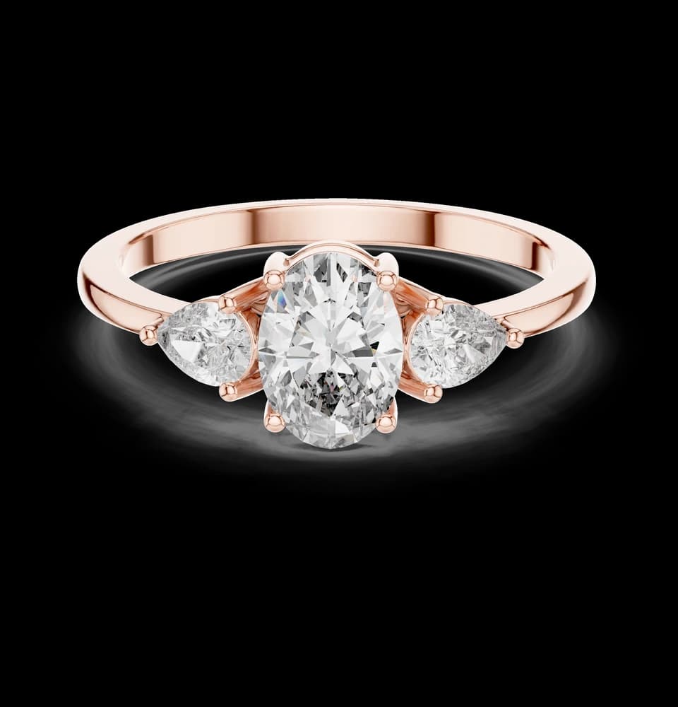 Captivating Oval & Pear Diamond Lab Grown Diamond Ring - Image 1 Captivating Oval & Pear Diamond Lab Grown Diamond Ring, view 1 of 6