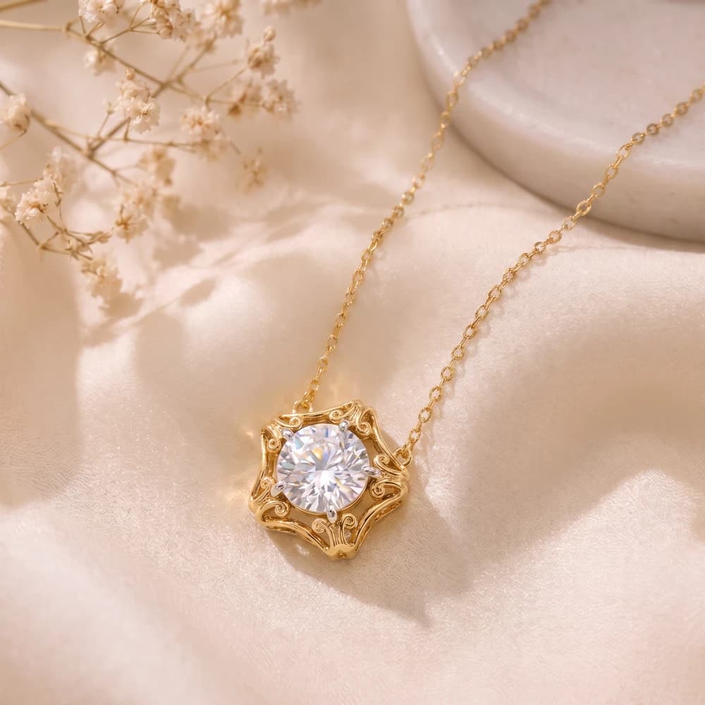 Captivating Star Shaped Diamond Pendant - Image 3 Captivating Star Shaped Diamond Pendant, view 3 of 3