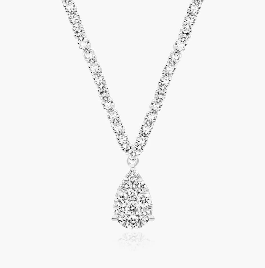Cascade Lab Grown Diamond Tennis Necklace Elite - Image 1 Cascade Lab Grown Diamond Tennis Necklace Elite, view 1 of 4