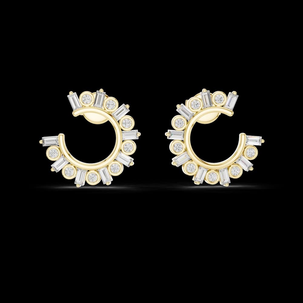 Cascade Drop Style Lab Grown Diamond Earrings - Image 1 Cascade Drop Style Lab Grown Diamond Earrings, view 1 of 4