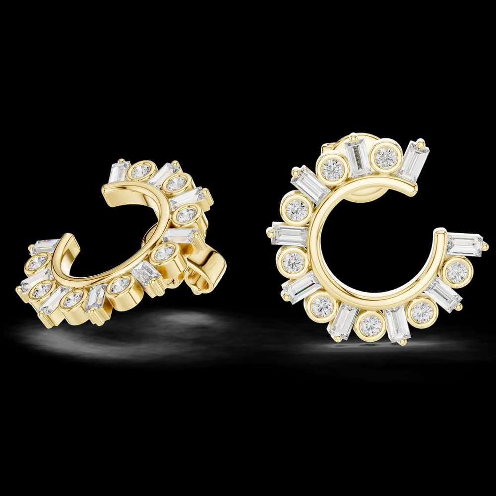 Cascade Drop Style Lab Grown Diamond Earrings - Image 2 Cascade Drop Style Lab Grown Diamond Earrings, view 2 of 4