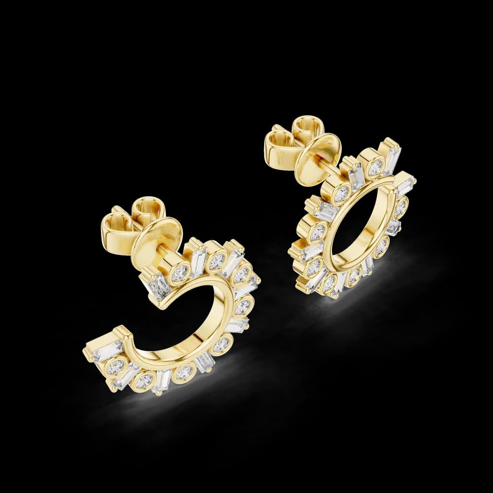 Cascade Drop Style Lab Grown Diamond Earrings - Image 3 Cascade Drop Style Lab Grown Diamond Earrings, view 3 of 4