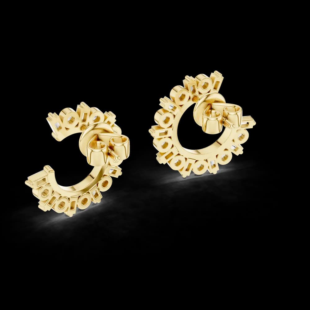 Cascade Drop Style Lab Grown Diamond Earrings - Image 4 Cascade Drop Style Lab Grown Diamond Earrings, view 4 of 4