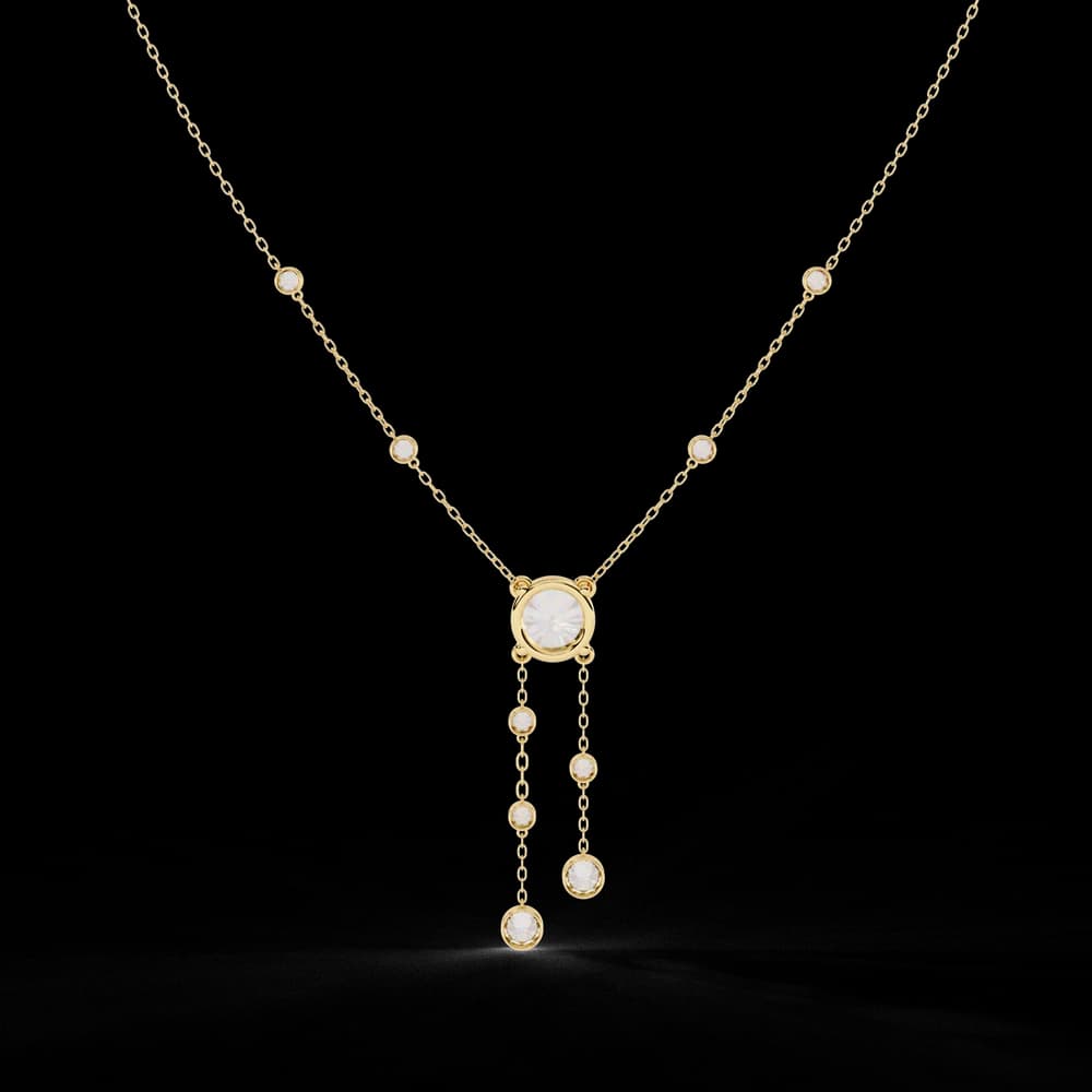 Cascading Lab Grown Diamond Necklace - Image 2 Cascading Lab Grown Diamond Necklace, view 2 of 4