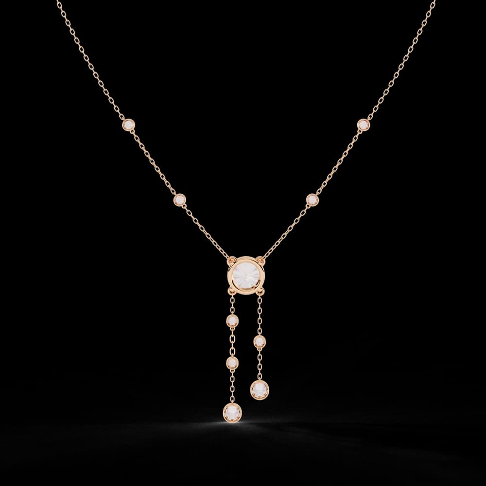 Cascading Lab Grown Diamond Necklace - Image 3 Cascading Lab Grown Diamond Necklace, view 3 of 4