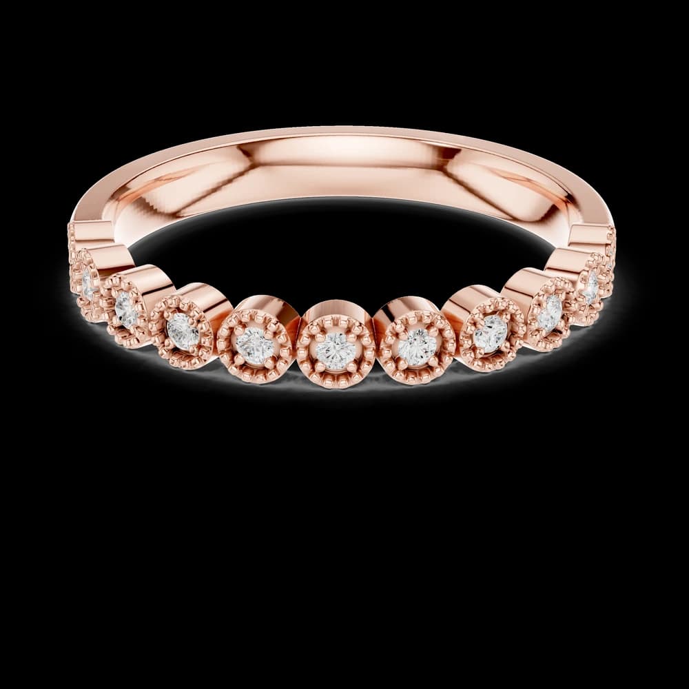 Round Bezel Station Lab Grown Diamond Ring - Image 1 Round Bezel Station Lab Grown Diamond Ring, view 1 of 6