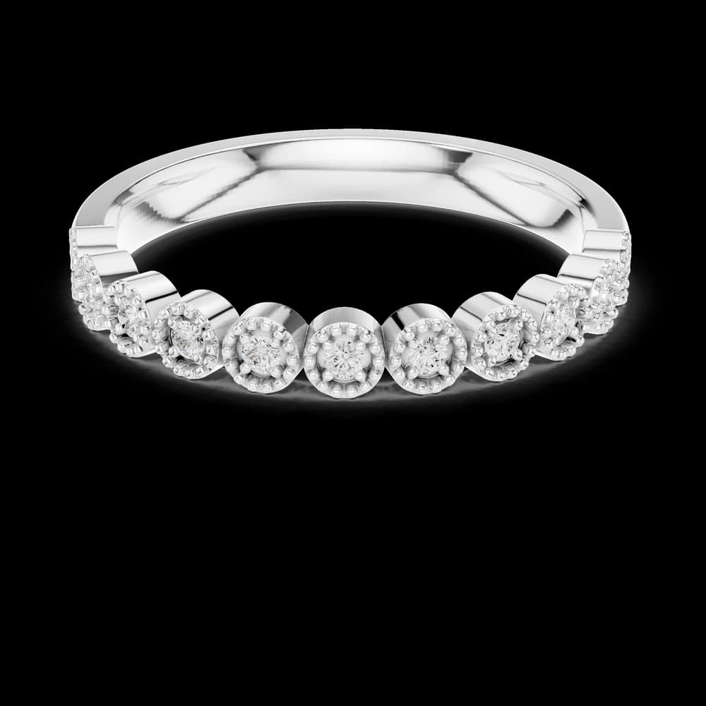 Round Bezel Station Lab Grown Diamond Ring - Image 2 Round Bezel Station Lab Grown Diamond Ring, view 2 of 6