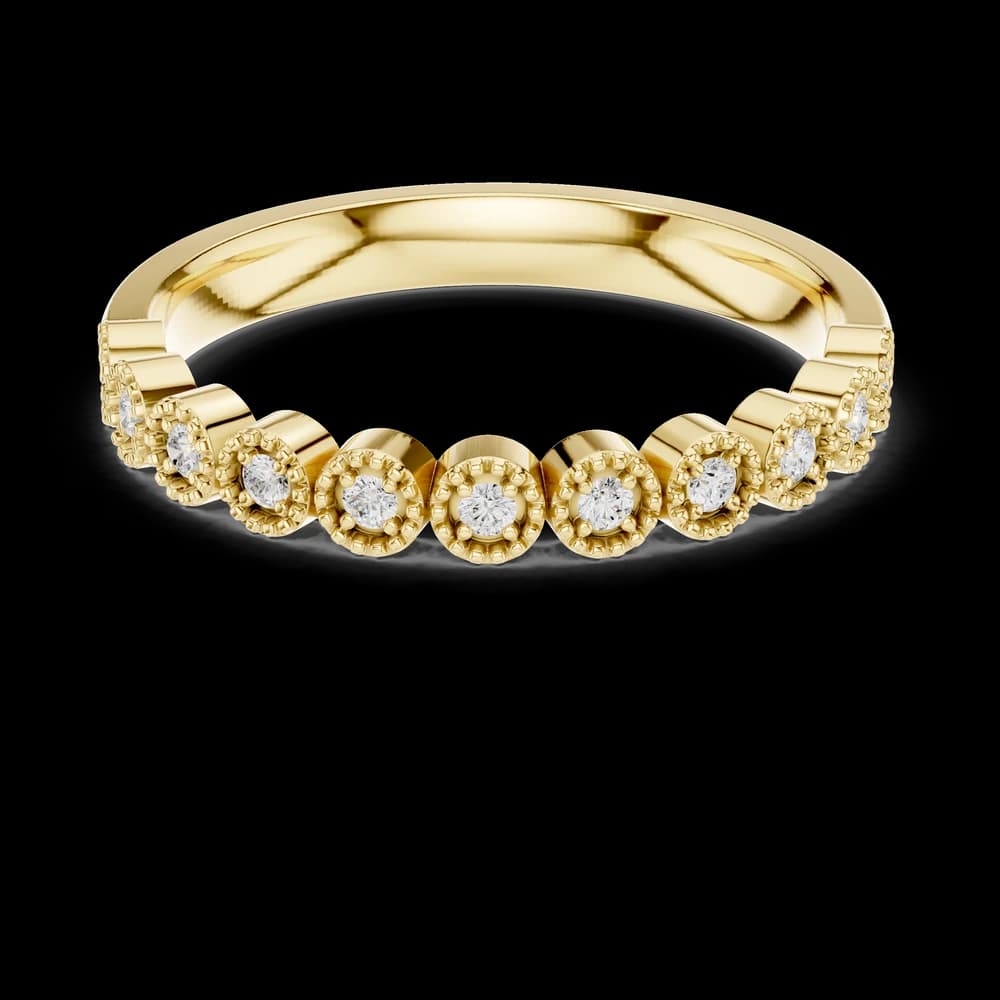 Round Bezel Station Lab Grown Diamond Ring - Image 3 Round Bezel Station Lab Grown Diamond Ring, view 3 of 6