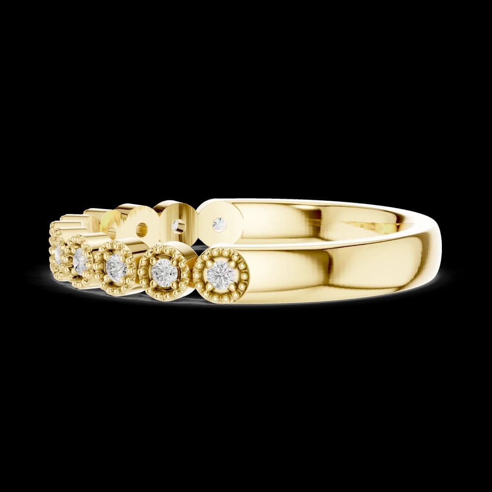 Round Bezel Station Lab Grown Diamond Ring - Image 6 Round Bezel Station Lab Grown Diamond Ring, view 6 of 6