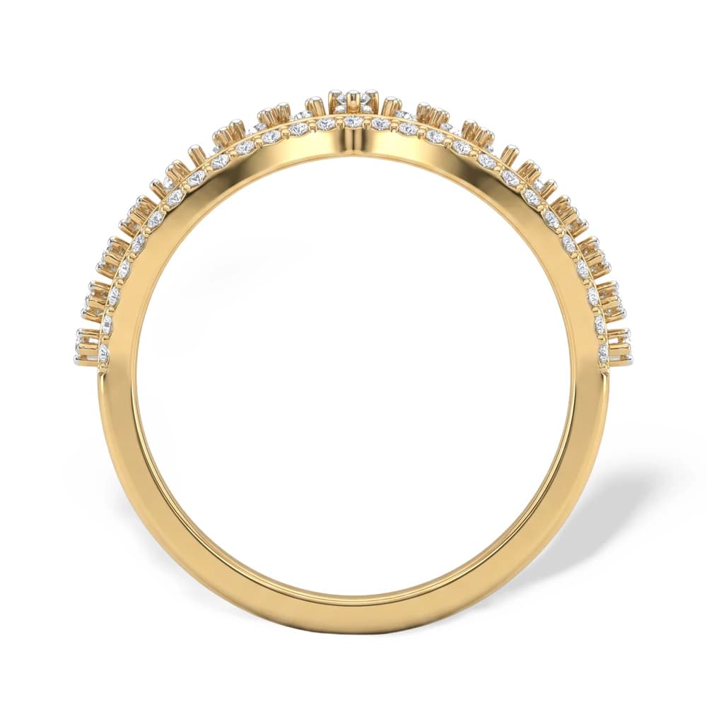 Double Row Curved Crown Lab Grown Diamond Ring - Image 6 Double Row Curved Crown Lab Grown Diamond Ring, view 6 of 6