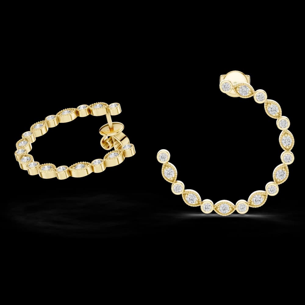 Celestial Cascade Lab Grown Diamond Earrings - Image 2 Celestial Cascade Lab Grown Diamond Earrings, view 2 of 4