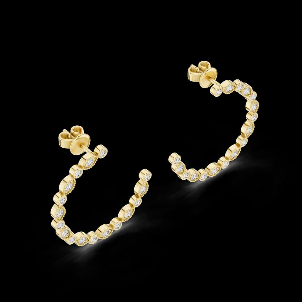 Celestial Cascade Lab Grown Diamond Earrings - Image 3 Celestial Cascade Lab Grown Diamond Earrings, view 3 of 4
