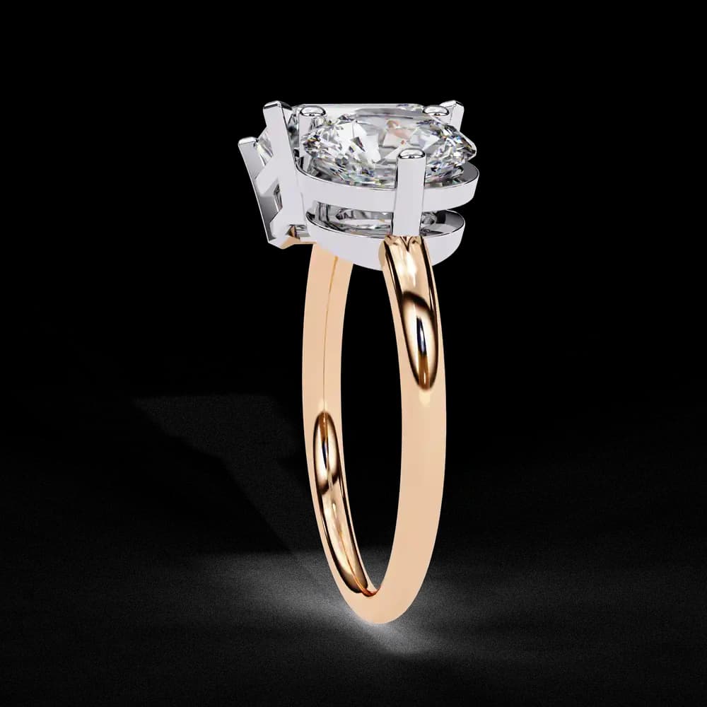 Celestial Duo Lab Grown Diamond Engagement Ring - Image 3 Celestial Duo Lab Grown Diamond Engagement Ring, view 3 of 4