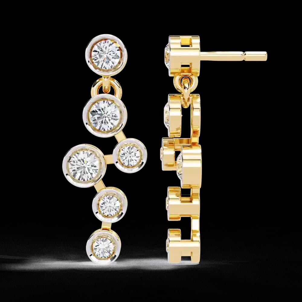 Celestial Flow Lab Grown Diamond Earrings - Image 1 Celestial Flow Lab Grown Diamond Earrings, view 1 of 4