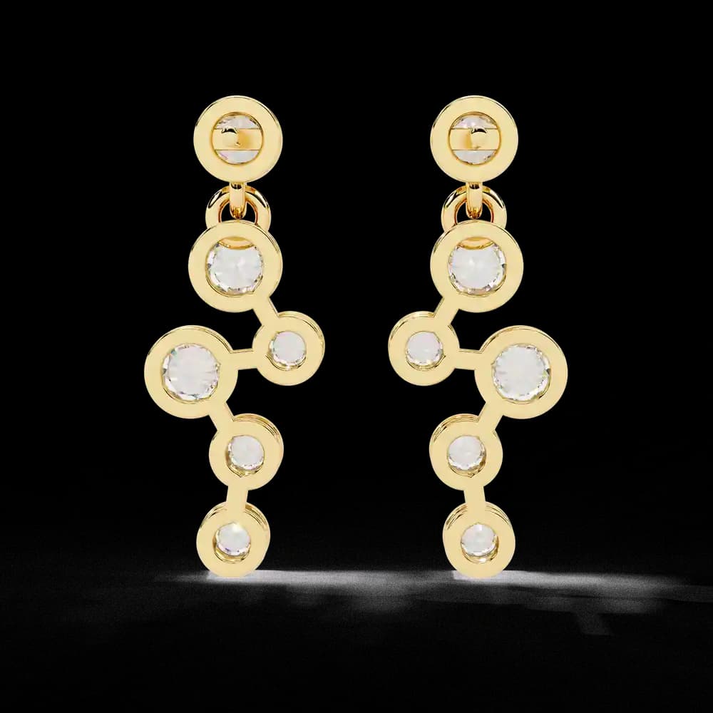 Celestial Flow Lab Grown Diamond Earrings - Image 2 Celestial Flow Lab Grown Diamond Earrings, view 2 of 4