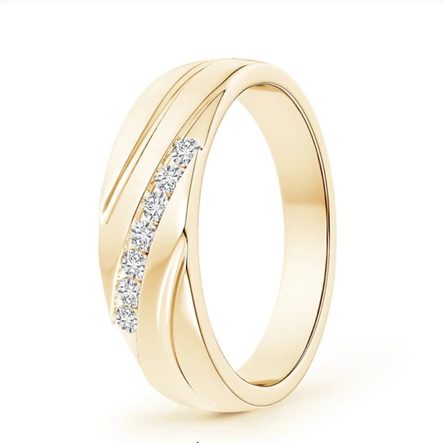 Channel-Set Slanted Lab Grown Diamond 7-Stone - Image 2 Channel-Set Slanted Lab Grown Diamond 7-Stone, view 2 of 4