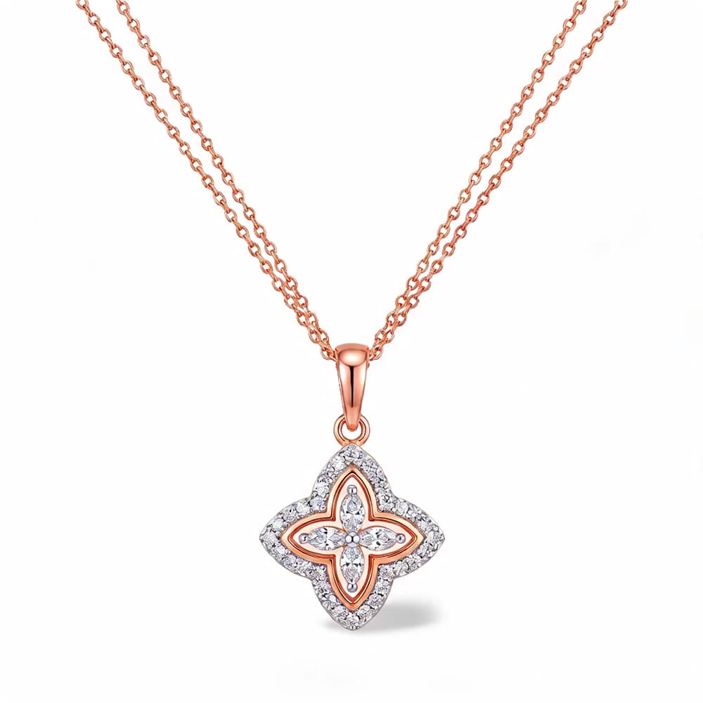 Charming Heart Emblem Lab Grown Diamond Pendant - Image 2 Charming Heart Emblem Lab Grown Diamond Pendant, view 2 of 5