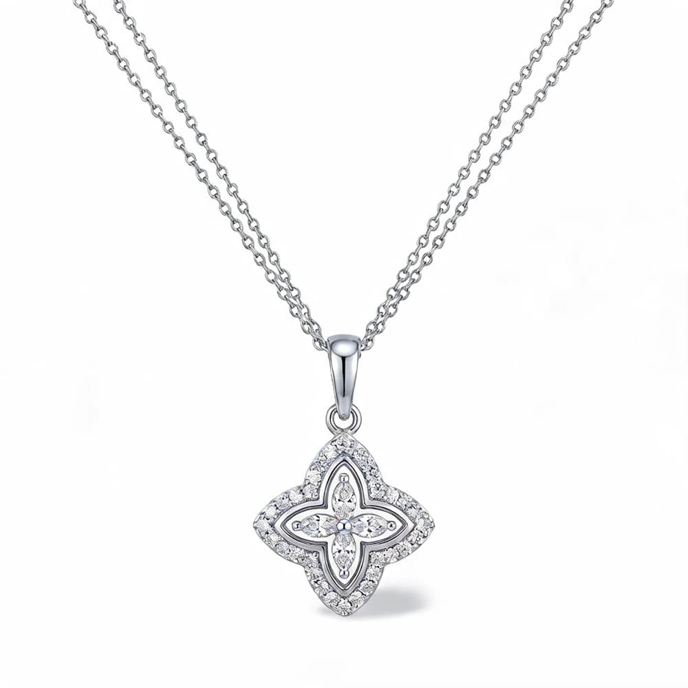 Charming Heart Emblem Lab Grown Diamond Pendant - Image 4 Charming Heart Emblem Lab Grown Diamond Pendant, view 4 of 5