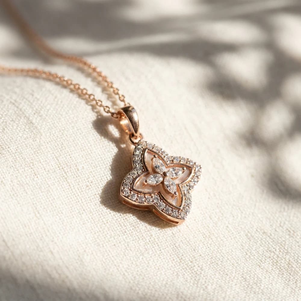 Charming Heart Emblem Lab Grown Diamond Pendant - Image 5 Charming Heart Emblem Lab Grown Diamond Pendant, view 5 of 5