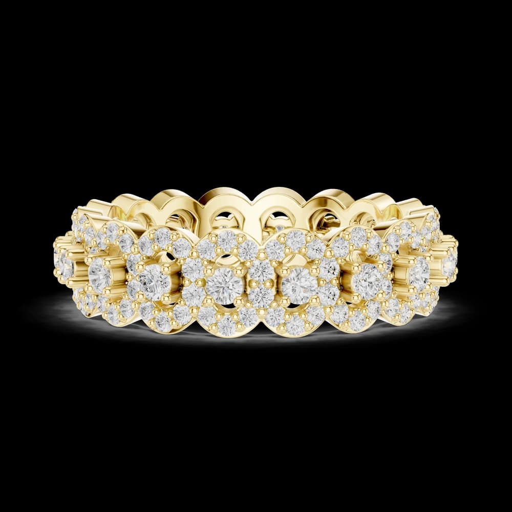 Round Diamond Circular Cluster Cluster Eternity Band - Image 6 Round Diamond Circular Cluster Cluster Eternity Band, view 6 of 6