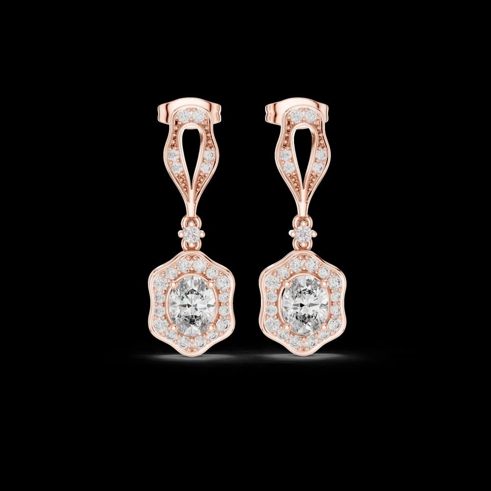 Chic Chevron lab grown diamond earring - Image 1 Chic Chevron lab grown diamond earring, view 1 of 6