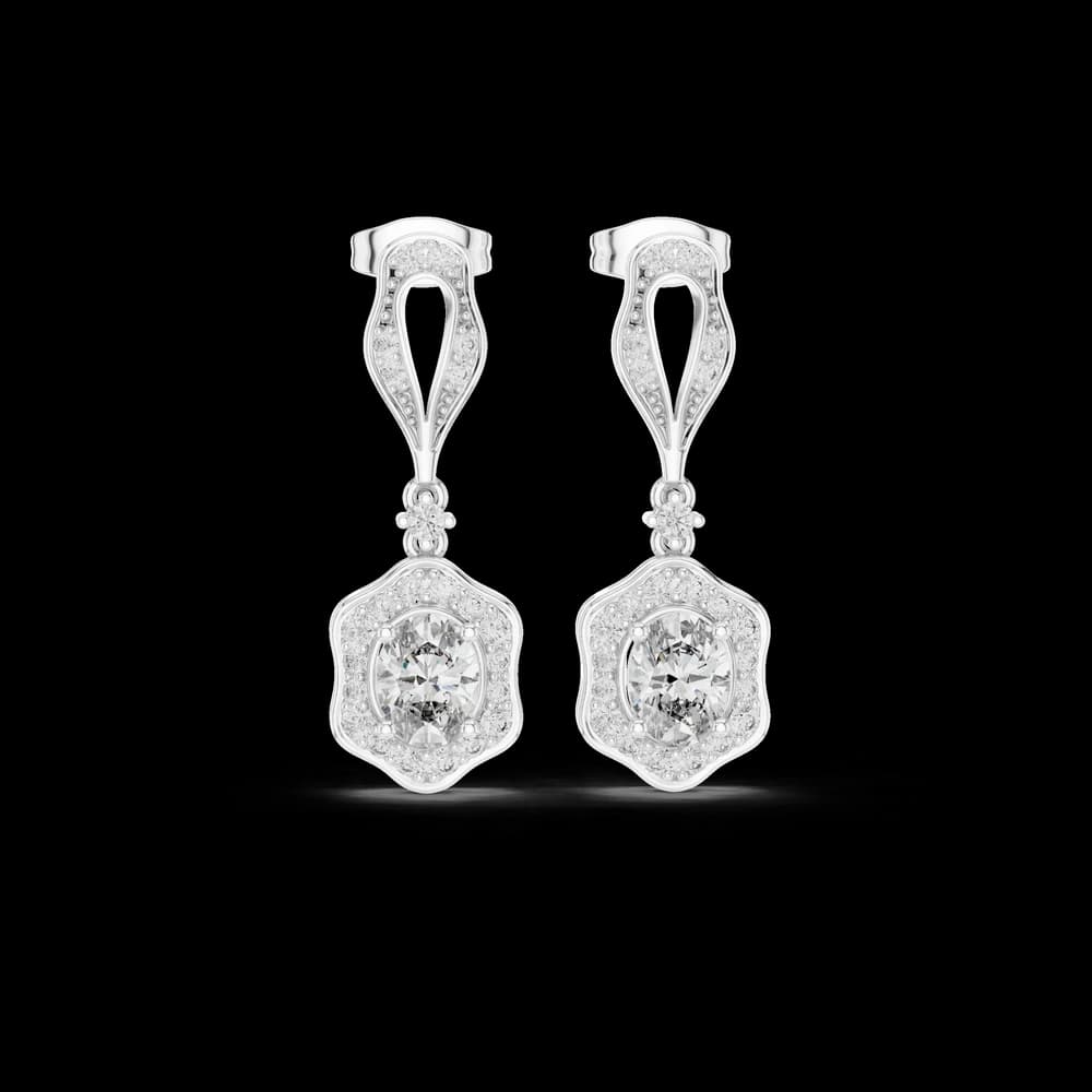 Chic Chevron lab grown diamond earring - Image 2 Chic Chevron lab grown diamond earring, view 2 of 6