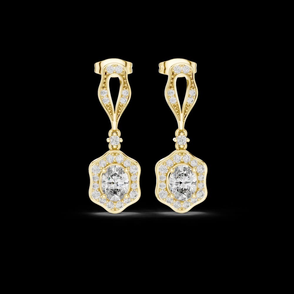 Chic Chevron lab grown diamond earring - Image 3 Chic Chevron lab grown diamond earring, view 3 of 6