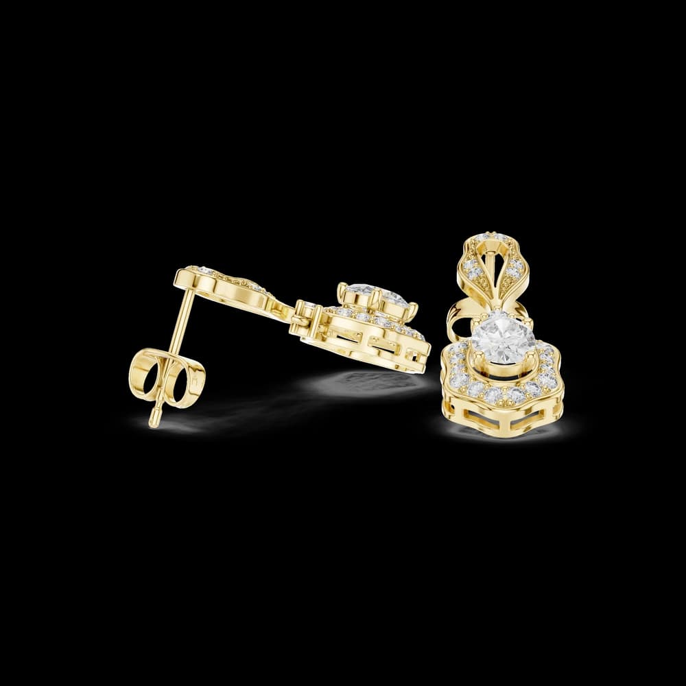 Chic Chevron lab grown diamond earring - Image 4 Chic Chevron lab grown diamond earring, view 4 of 6