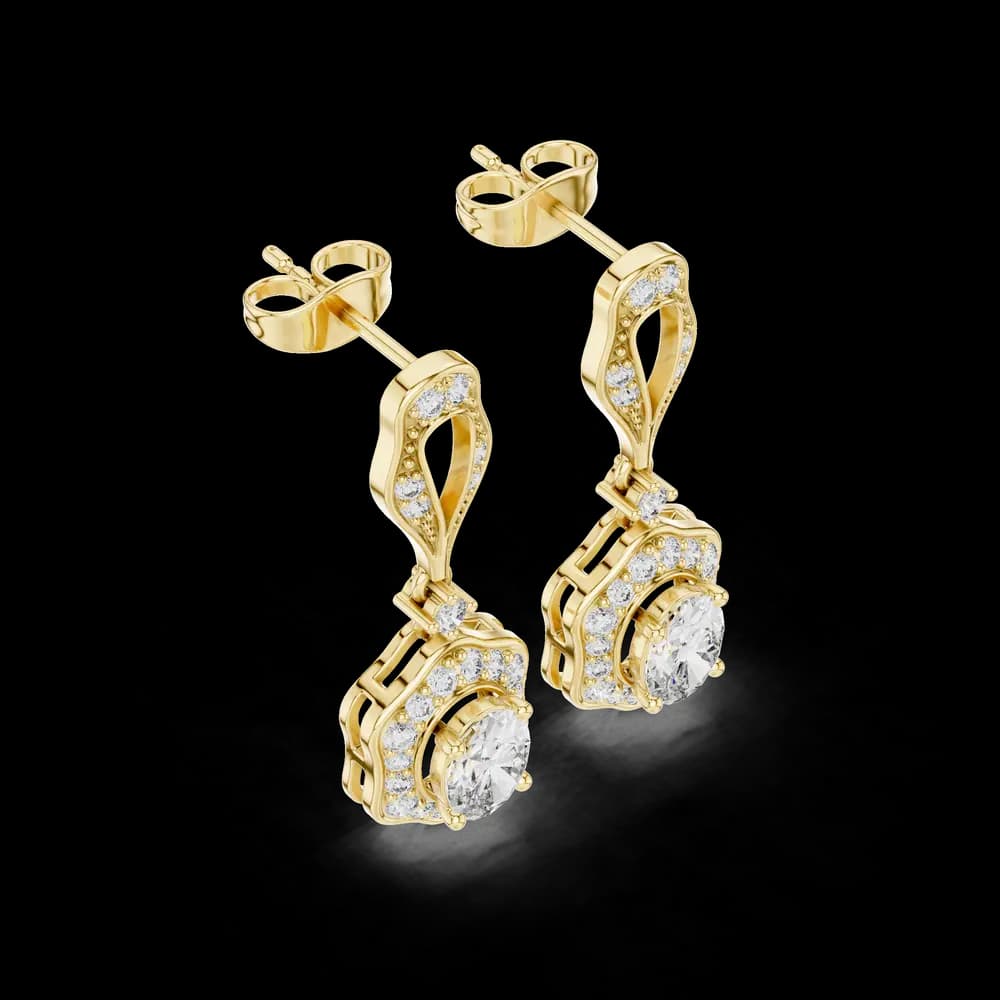 Chic Chevron lab grown diamond earring - Image 5 Chic Chevron lab grown diamond earring, view 5 of 6