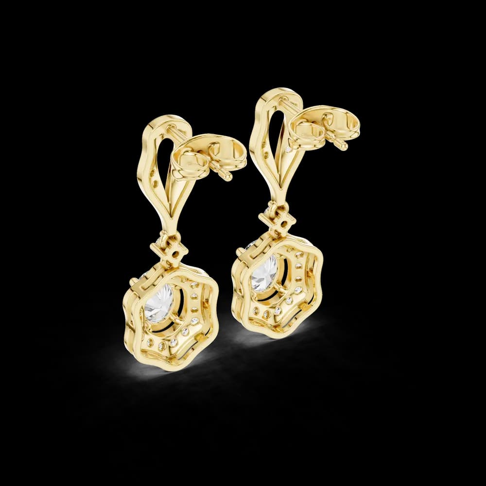 Chic Chevron lab grown diamond earring - Image 6 Chic Chevron lab grown diamond earring, view 6 of 6