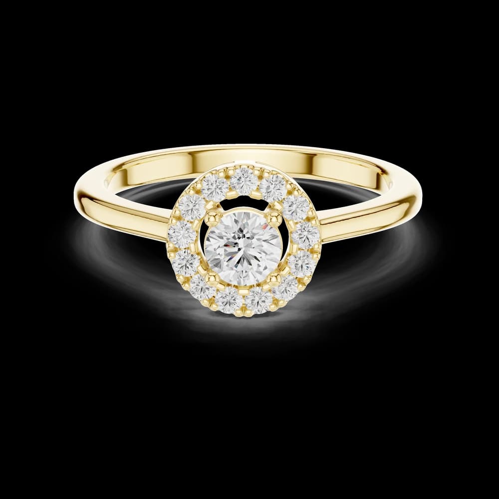 Round Floating Halo Ring - Image 3 Round Floating Halo Ring, view 3 of 6
