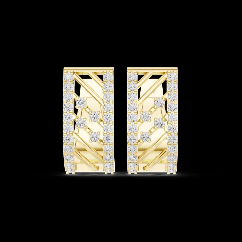 Citrine Twist Lab Grown Diamond Earrings Accents - Image 3 Citrine Twist Lab Grown Diamond Earrings Accents, view 3 of 6