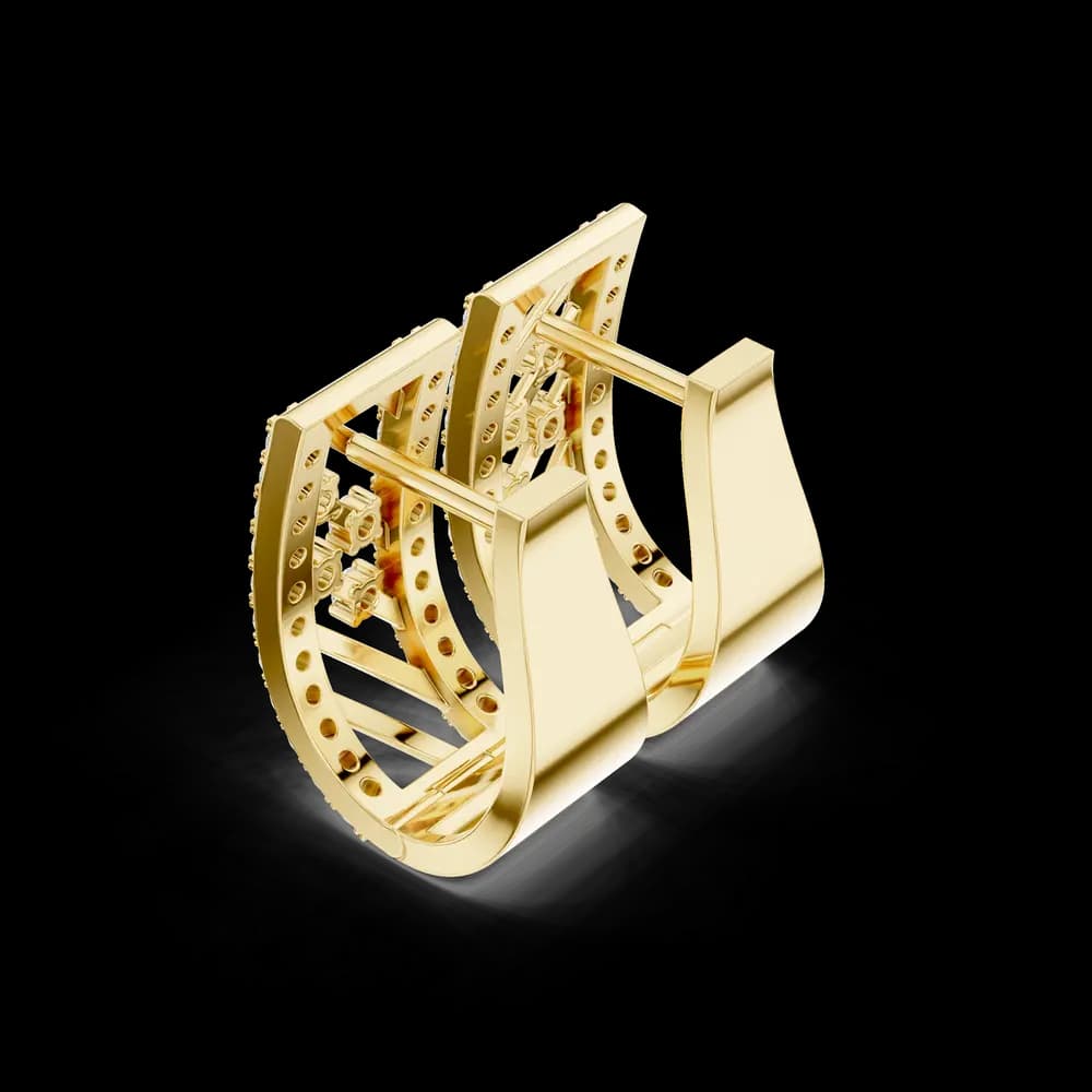 Citrine Twist Lab Grown Diamond Earrings Accents - Image 5 Citrine Twist Lab Grown Diamond Earrings Accents, view 5 of 6